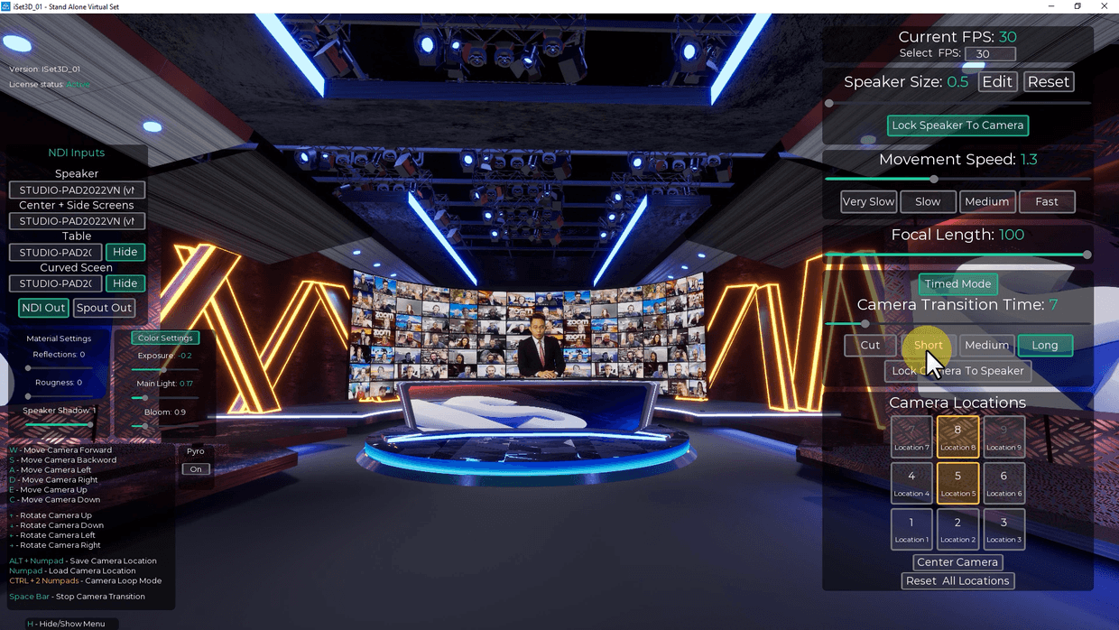 3D Virtual Set 01 - iSet3D - Virtual Set Software