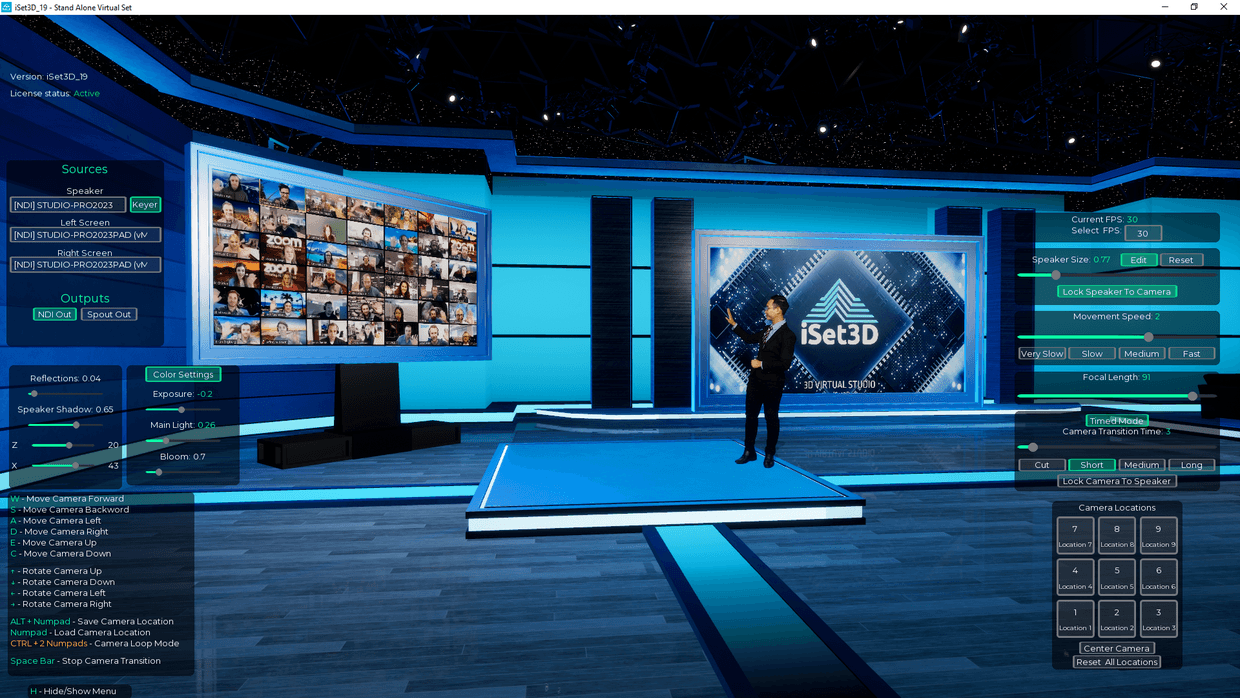 Virtual Simulation Software Realtime 3D Virtual Studio Set Software 19 | vMix | OBS | NDI – iSet3D ...