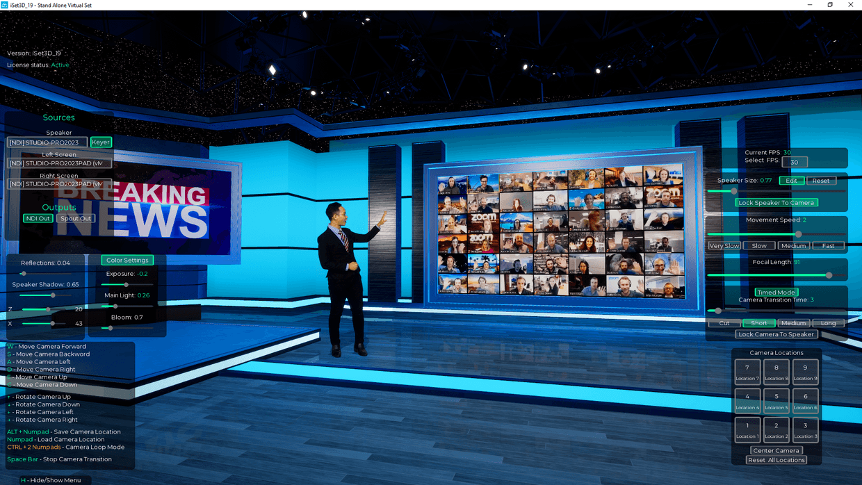 Virtual Nde Software Realtime 3D Virtual Studio Set Software 19 | vMix | OBS | NDI – iSet3D ...