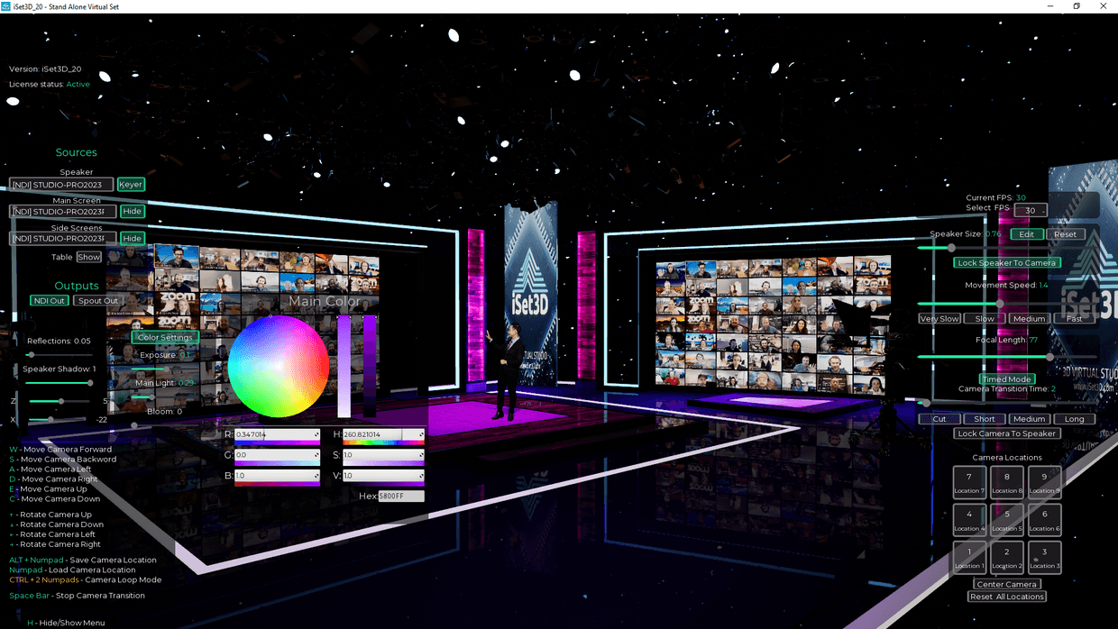 Realtime 3D Virtual Studio Set Software 20 | vMix | OBS | NDI – iSet3D ...