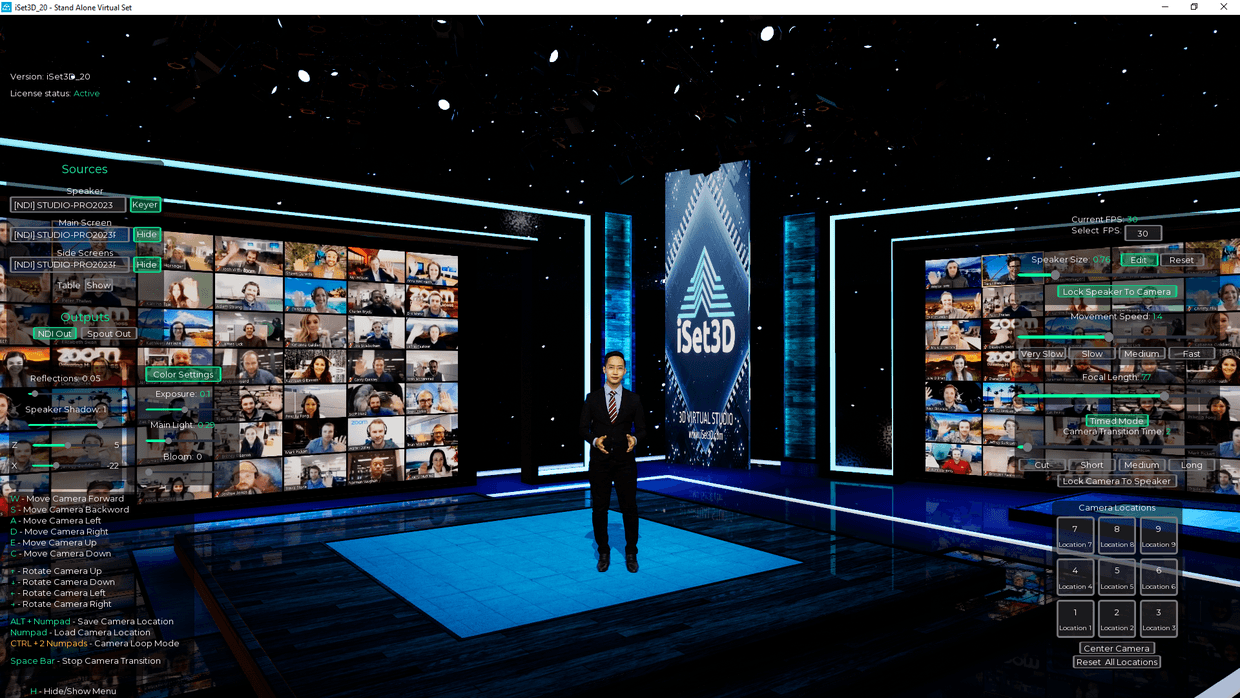 Program Virtual Level Realtime 3D Virtual Studio Set Software 20 | vMix | OBS | NDI – iSet3D ...
