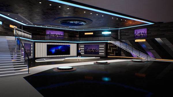 Realtime 3D Virtual Studio Set Software 40 | vMix | OBS